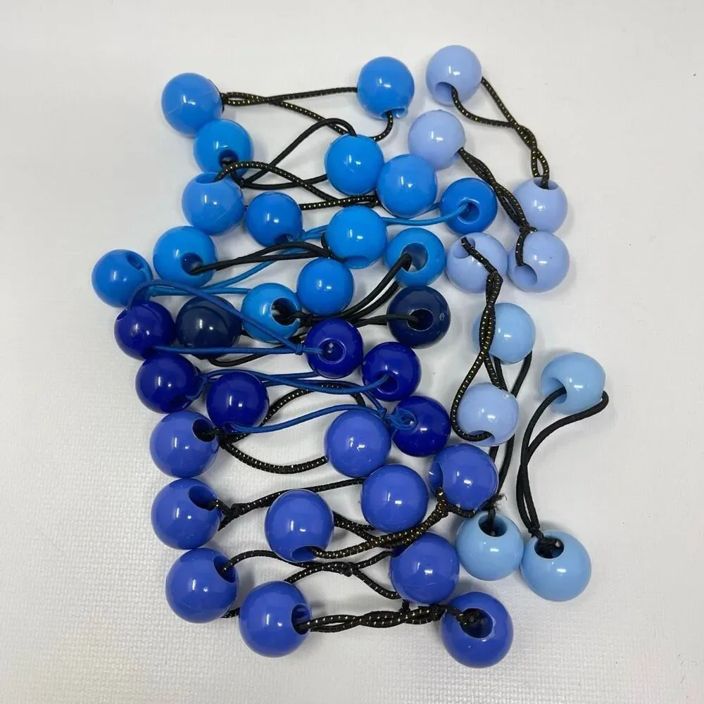 Twin Bead Hair Knocker Pony Tail Holders Bubbles Balls Tie Backs Lot of 156 Sets